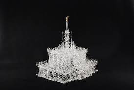 Cake Topper Temple Jordan River Large Glass