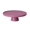 In The Meadows cake stand with floral pattern on a white background