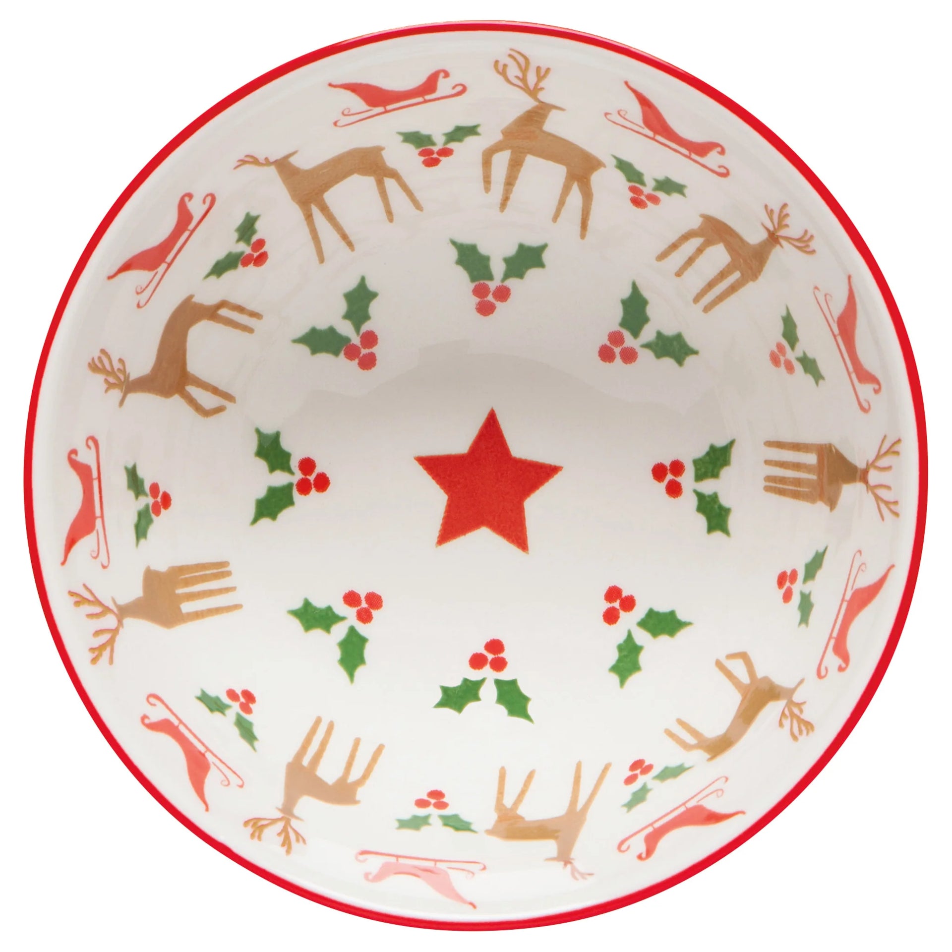 Santa's Reindeer  Bowl 4in