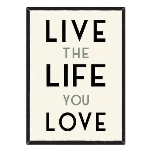 Live The Life Medium Framed