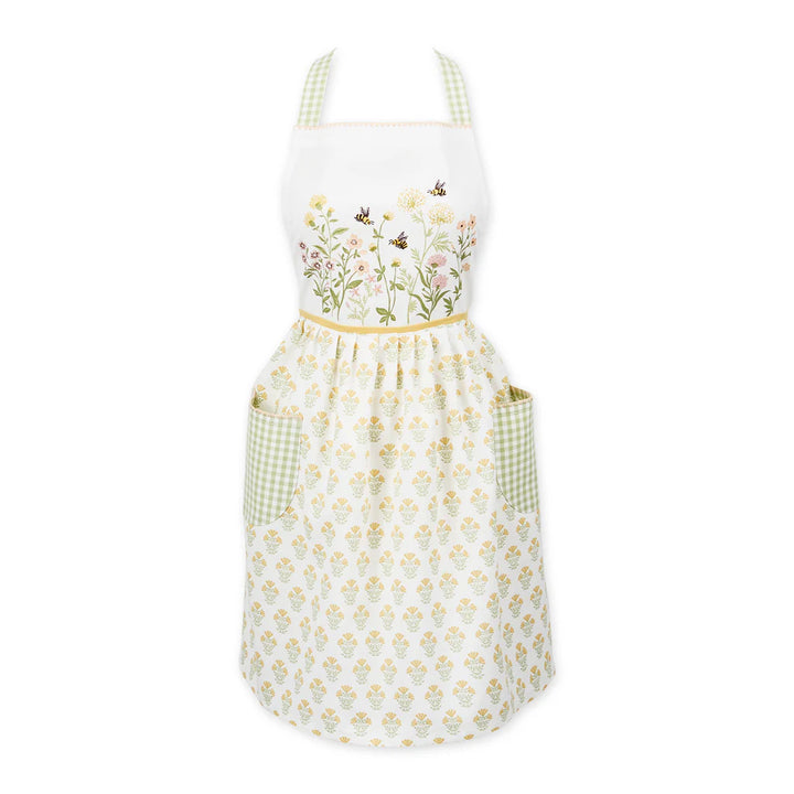 Floral apron on a white background