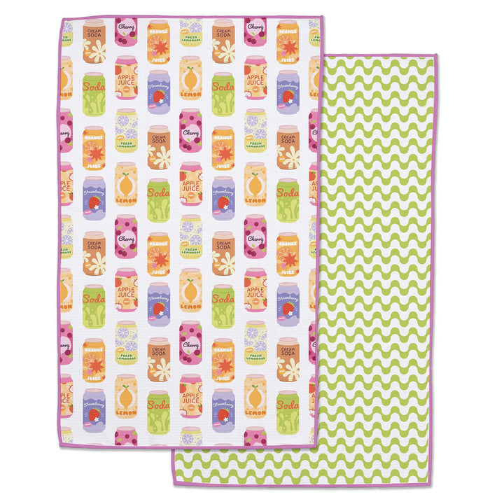 Soda Pop Printed Microfiber Dishtowel