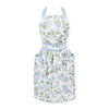 Floral apron with blue flowers on a white background