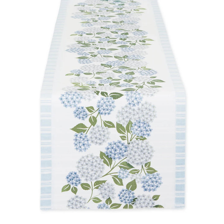 Hydrangea Hedgerow Printed Table Runner