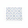 Napkin with trellis and hydrangea pattern on a white background