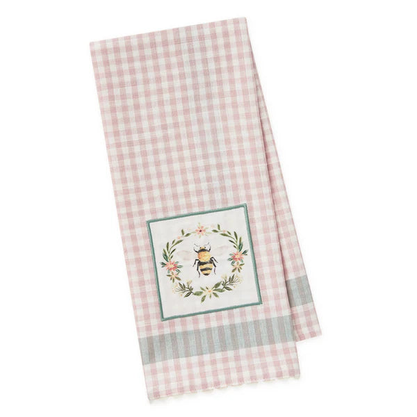 Bee Wreath Dishtowel