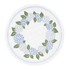 Round plate with floral design on a white background