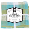 Leaf Checked Dish Cloths - Set of 3