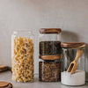 Acacia Wood Glass Jar