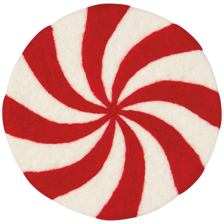 Merry Mints Christmas Wool Felt Trivet