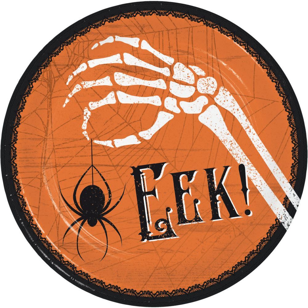 Paper Plate  7" Wicked Webs 12/8