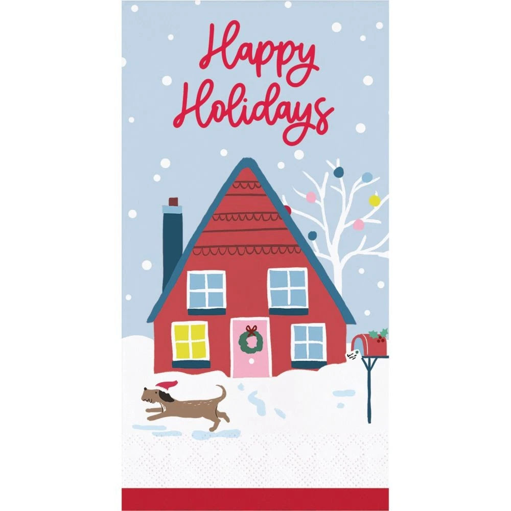 Guest Napkin Christmas Village 12/16