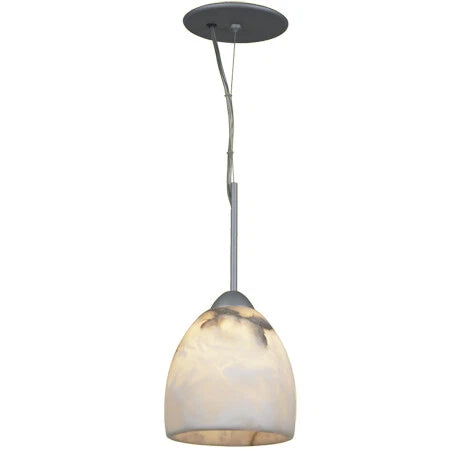 Ambience Line Voltage Pendant-White Alabaster Shade