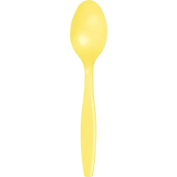 Solid Color Plastic Spoons