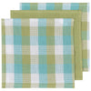 Leaf Checked Dish Cloths - Set of 3
