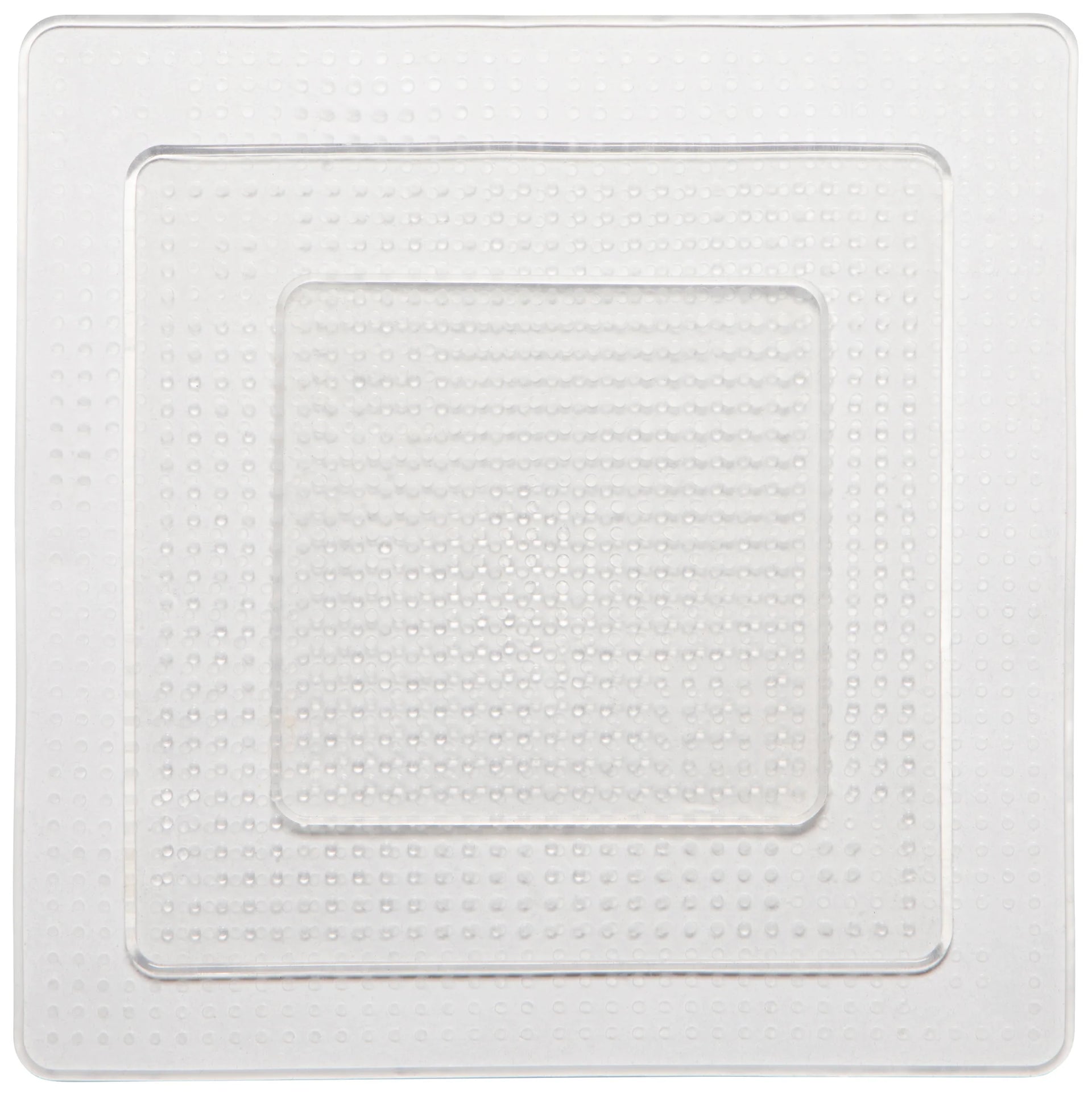 Clear silicone stretch wrap with textured surface on a white background