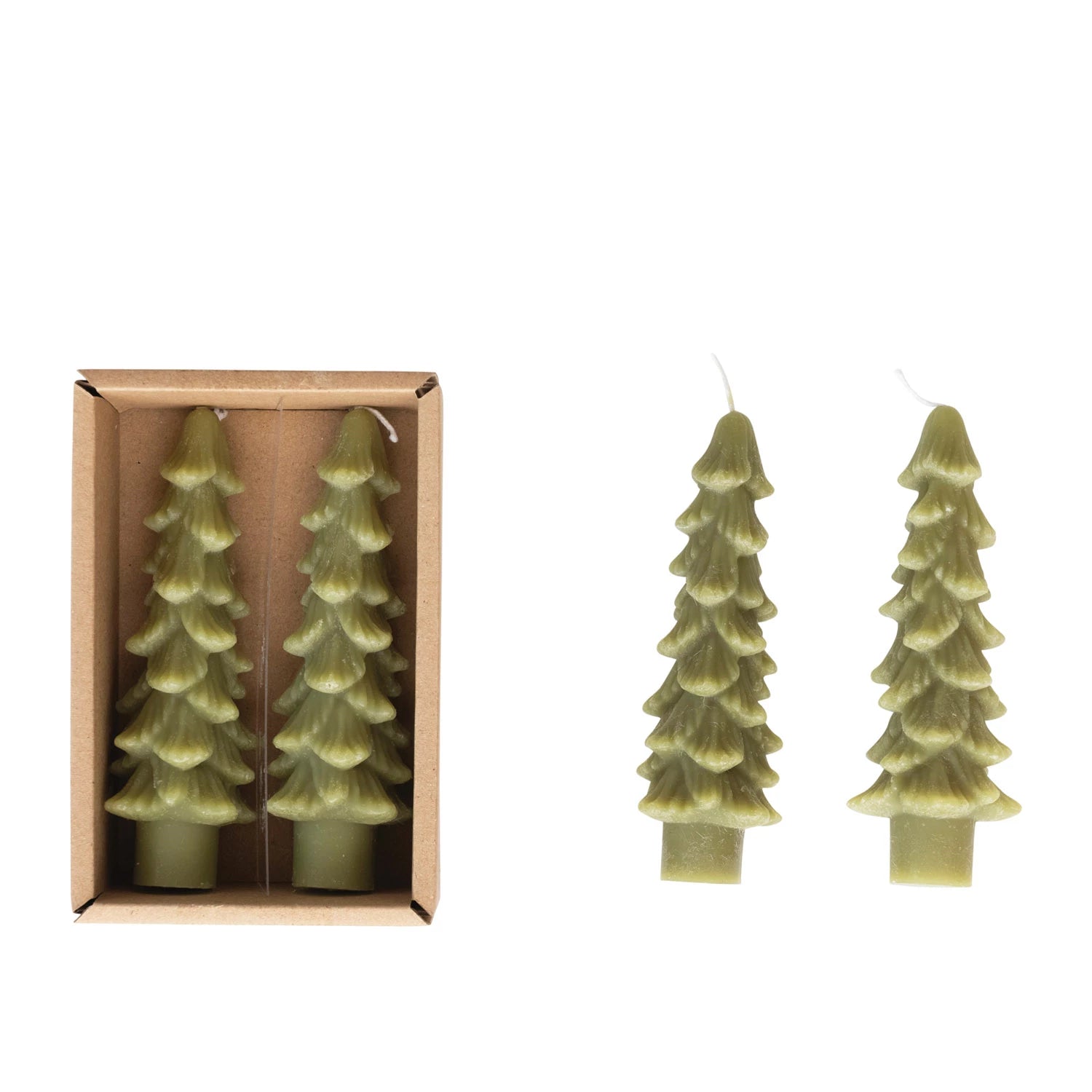 Unscented Tree Shaped Taper Candles