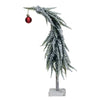 Faux Evergreen Tree w/ Red Ball Ornament & MDF Base Snow Finish(dis)