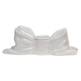 Stoneware Bow Shaped Taper Holder