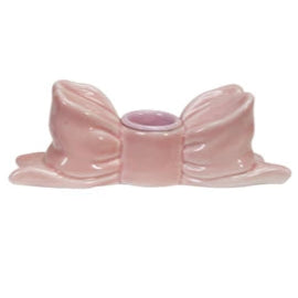Stoneware Bow Shaped Taper Holder