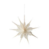 A ten-point star-shaped decorative hanging object on a white background