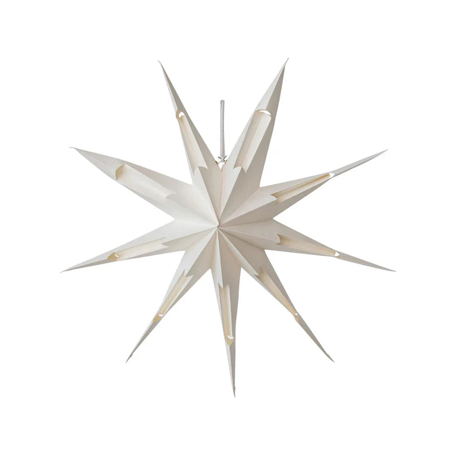 Handmade Folding 9-Point Star Ornament