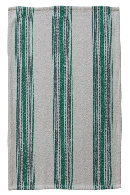 Woven Cotton Flour Sack Tea Towel with Stripes