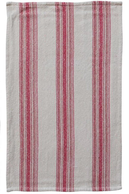 Woven Cotton Flour Sack Tea Towel with Stripes