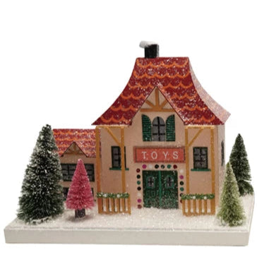 Paper North Pole Building with LED Light