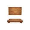 Wooden tray shown from two angles on a white background