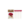 Bow topped picks in a package on a white background.