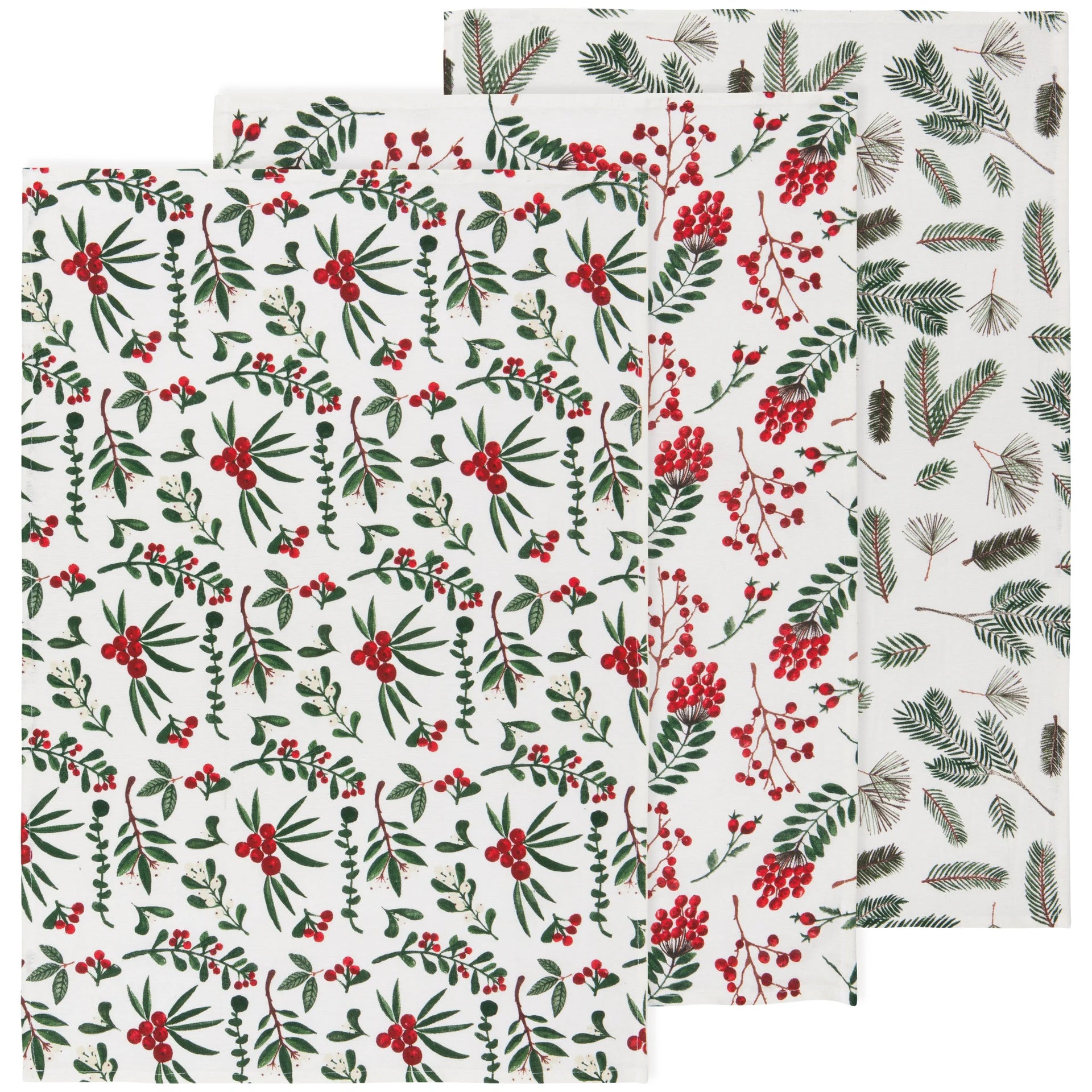 Winterberry Bakers Floursack Towels - Set of 3