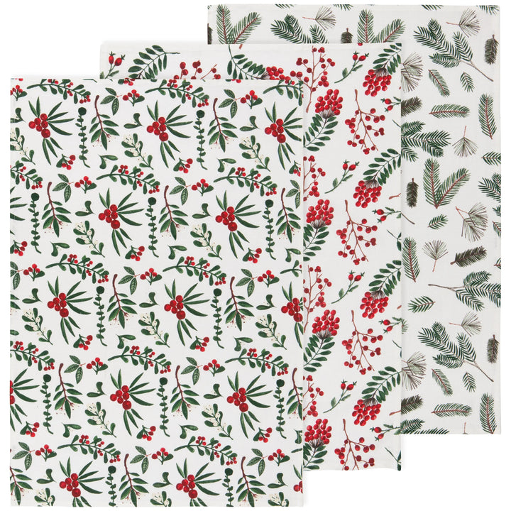 Winterberry Bakers Floursack Towels - Set of 3