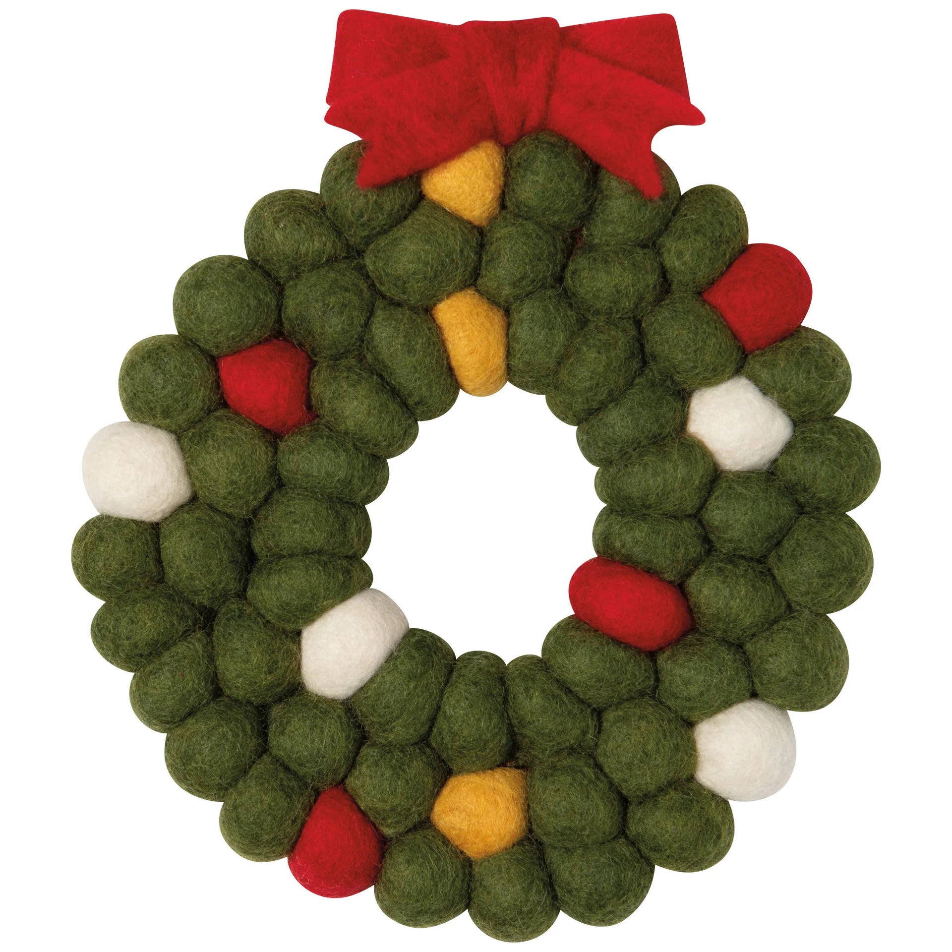 Christmas Felt Wool Wreath Trivet